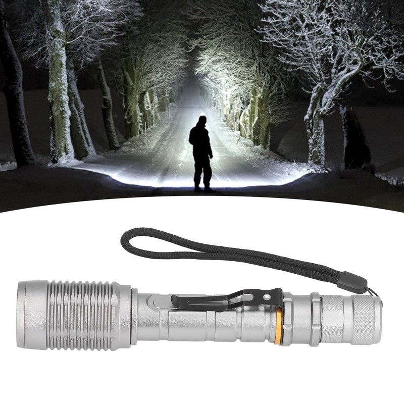 Telescopic Zoomable Flashlight 5 Lighting Modes 5000LM Waterproof Bright Flashlight
