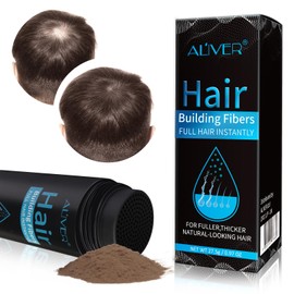 Hair Fibres,Professional Quality Fiber Hair Powder, Hair Loss Concealer for Thinning Hair, Instantly Conceals Hair Loss in 15 Sec,Best Hair Thickening Products (Medium Brown with Nozzle)