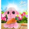 DolliBu Happy Easter Sparkling Eyes Pink Poodle Dog with Carrot
