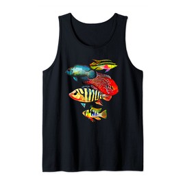 Small Cichlids German Blue Ram Kribensis Acara Aquarium Gift Tank Top