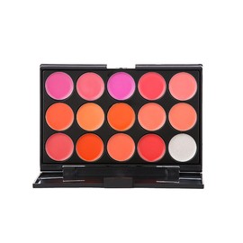 FantasyDay Pro 15 Colors Cream Lip Gloss Xmas Makeup Palette Cosmetics Contouring Kit - Ideal for Professional and Daily Use