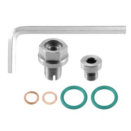 Motoforti Universal Oil Drain Plug, Self Tapping Oversize Piggyback Oil Drain Plug Thread Repair Kit, M12.1-1.25 x 15mm, Stainless Steel, Silver Tone, 1 Set