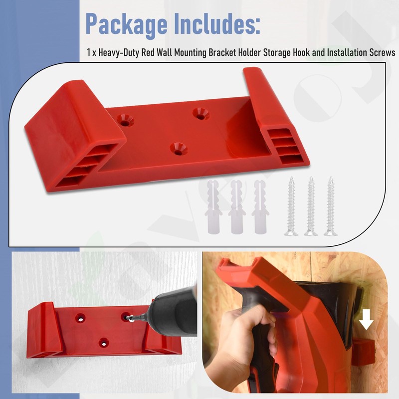 Wall Mount for Milwaukee M18 Blower 3017-20 & 3017-21 Leaf