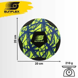 Sunflex® Neoprene Accessories Football Funky Crossed Beach Football for Barefoot Playing | Soft and Robust for Beach, Meadow and Water | Soccerball | Kicking for All Age Groups
