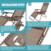 Queekay 2 Pcs Gravity Chair Replacement Fabric with 8 Bungee