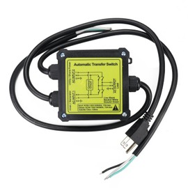 AC120V 15Amp Automatic Transfer Switch Generator Transfer Switch, Between Inverter AC from Shore Power and 120v AC from a Sine Wave Inverter