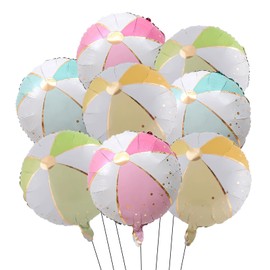8pcs Beach Mylar Balloons Pool Party Decorations for Water Games Hawaiian Summer Beach Theme Party