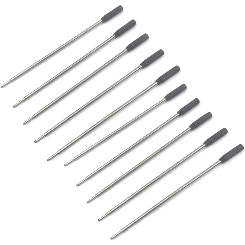 10-Pack Metal Pen Refills Blue and Black Refills 115mm Replacement