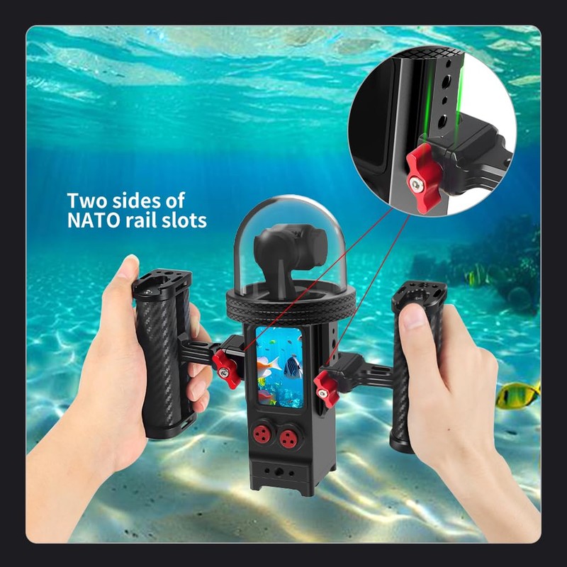 CS PRIORITY Compatible for Pocket 3 Aluminum Alloy Waterproof Housing