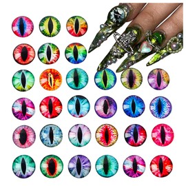 Eye Beads Nail Charms for Acrylic Nails,100PCS 3D Crystal Nail Art Rhinestones Mixed Animal Eye Decoration, Nail Diamonds Y2K Nail Jewels Accessories for Nail Art Supplies Manicure Craft DIY (0.24in)