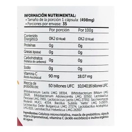 Bioflora Probióticos + Prebióticos 50 Billones UFC (35 capsulas)
