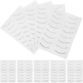 Pegatinas para Pestañas Postizas 10 Hojas Negro para Mujeres Película Pet y Papel para Tatuaje, Mezcla Uniforme, Alta Adherencia, Uso en Noche y Bodas