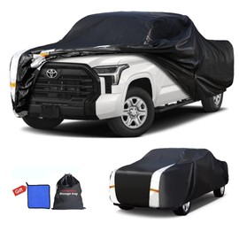 Toyota Tundra Truck Cover Custom Fit 1999-2021 Access Cab/Extended Cab SB (6.2') with Door Zipper, 12 Layers Full Exterior Pickup Truck Cover Waterproof All Weather,Wind Dust Sun and UV Protection.