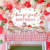 Avezano 7x5ft Berry First Birthday Backdrop Strawberry 1st Birthday Decorations