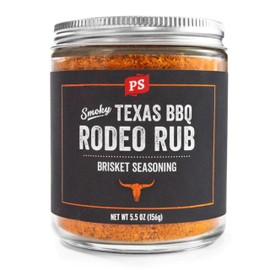 PS Seasoning Rodeo Rub Texas-Style Brisket - Texas BBQ Flavor Rub Seasoning, Dry Meat Rub for Steaks, Pork, Chicken, Beef - Use for Grilling, Smoking or Baking