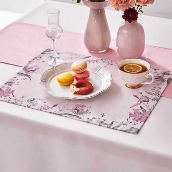 Style Decor W2805110 Placemat, 100% Cotton, Set of 2, Washable,