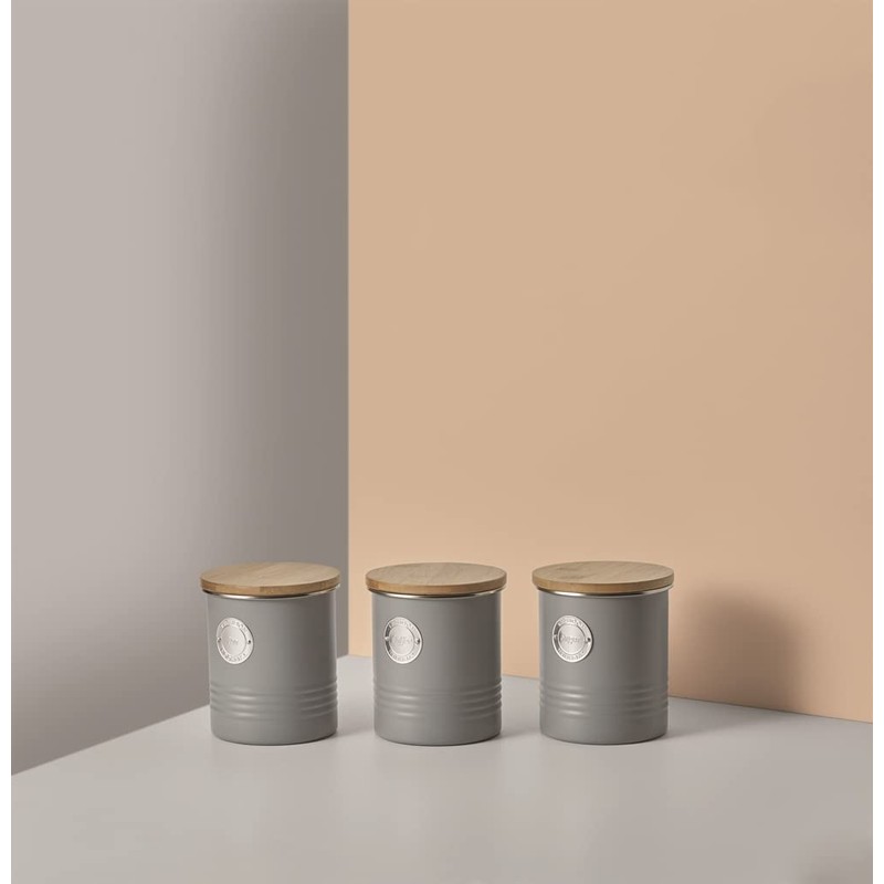 Typhoon Living Tea Storage Canister, Grey, 1400.731V, 1 Litre