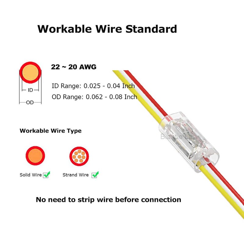 Masterwon Wire Connectors Quick Connect Terminal Block - 3-Pin Electrical