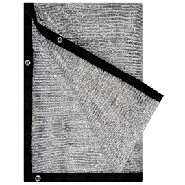 UNIUP 40% Aluminum Foil Shade Cloth, 6.5 FT x 12 FT with Grommets & Ball Bungees, Heavy-Duty Sun Block Net Versatile Privacy Screen for Patio, Garden, Car & Pets