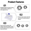 Pack of 140 Hexagon Nuts M1/M1.2/M1.4/M1.6/M2/M2.5/M3 M1.4 Nut Thread Stainless