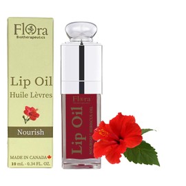 FLORA HIBISCUS LIP OIL | ORGANIC, PLANT-BASED | NOURISH | 10 ML | MADE IN CANADA