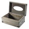 MyGift Rustic Gray Wood Tissue Box Cover, Rectangular Bathroom Facial