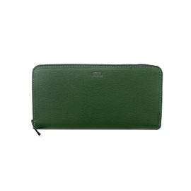 Takeokikuchi Men's Long Wallet, Max, Embossed Leather, green/green