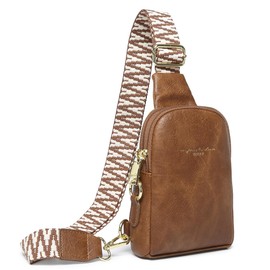 INICAT Travel Small Crossbody Sling Bags Valentines Day Gifts Women Her Cross Body Purses Vegan Leather Birthday(brown)