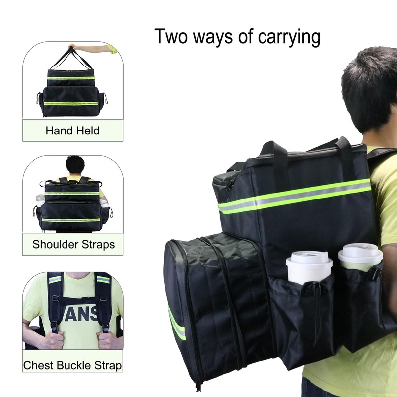 MEODOASSY Food Delivery Backpack,17"x17"x16" Insulated Pizza Delivery Backpack,Large Motorcycle Food