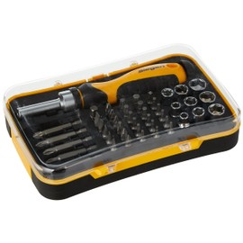 Sealey S0979 Ratchet Screwdriver Socket and Bit Set ,Silver, 45 Pieces