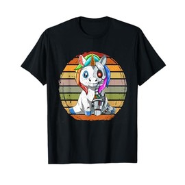 Grunge Unicorn Robot Robotic Cuddle Cyborg T-Shirt