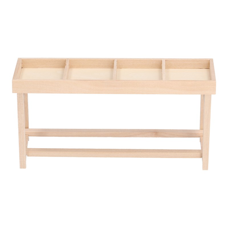 Doll House Shelf Display Racks 1:12 Miniature Wooden Stand Shelf