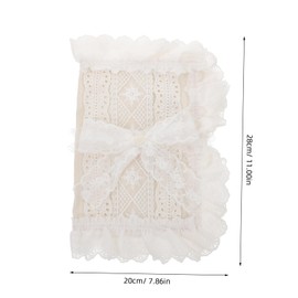 Gadpiparty Lace Trim Fabric Book Cover A5 Size Protective Sleeve for Notebooks and Textbooks Stylish Dustproof Book Protector for Students and Professionals