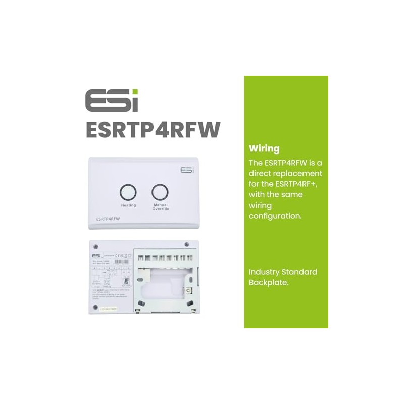ESi ESRTP4RFW - Wireless Programmable Room Thermostat & Receiver (White)