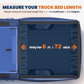KUIPERAUTO 6FT Roll Up Truck Bed Tonneau Cover Compatible for 2024 2025 Toyota Tacoma (Excludes Trail Special Edition Storage Boxes)