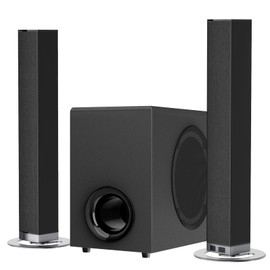 MZEIBO Soundbar with Subwoofer,120W Sound Bar Surround Sound System for Smart TV Bluetooth 5.3, Wired & Wireless，Compatible with ARC, AUX, Optical