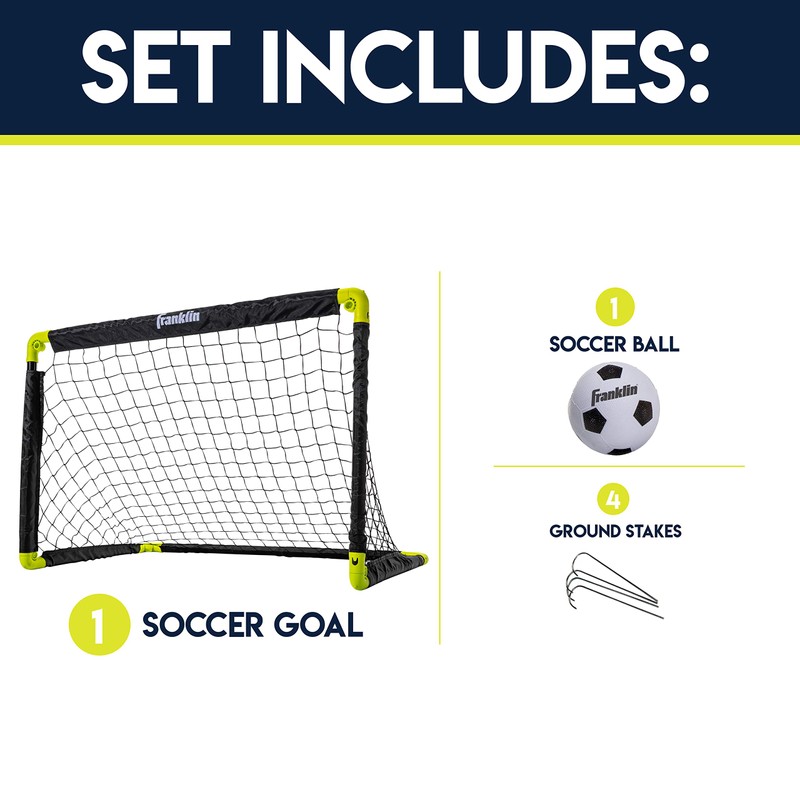 Franklin Sports Kids Mini Soccer Goal Set - Backyard/Indoor Mini