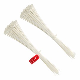 intervisio Cable Ties Extra Long 430 mm x 4.8 mm Professional High-Quality Industrial Quality White - Natural - White - Pack of 200