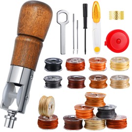 20 Pieces Repair Stitch Tool Upholstery Repair Kit Leather Stitching Sewing Kit Upholstery Leather Repair Kit Sewing Tent Repair Kit for Crafts DIY Leather Bag Fabric Canvas Repairing