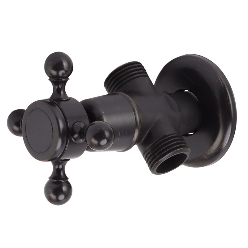 Angle Stop Valve Retro Copper Cross Handle Water Stop Valve