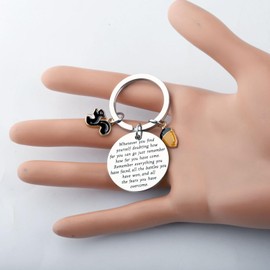 KUIYAI Squirrel Inspired Keychain Forest Animals Rodent Lover Gift Long Tail Animal Lover Gift (whenever squirrel)