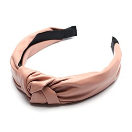 QinGoo Pink Leather Headband Women Headband Hair Accessories Hair Accessory 1 Piece (Pink)