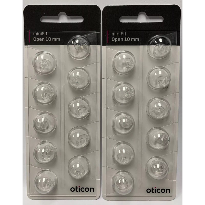 Oticon 2 Packs Oticon miniFit 10mm Open Domes For Hearing