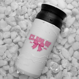 BAVAHA Class of 2026 Cute Pink Bow Coquette High School Stickers for Students Grad Party Favor Senior 2026 Gifts Decoration for Envelops Cars Windows Water Bottle Helmet Laptop Graduate Hats Bag