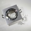Kanlux Set of 5 ceiling mounting frames, square, brushed aluminium,