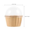 DECHOUS 50pcs Cupcake Liners with Lids Paper Cupcake Cups Mini