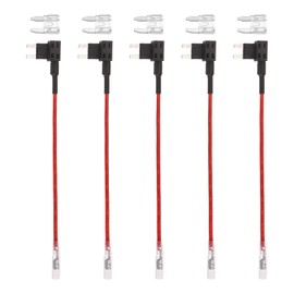 DMiotech Fuse Tap 24V 12V Car Add A Circuit Adapter Blade Fuse Taps Kit 25A for Automotive Trucks Marine, 5pcs Transparent