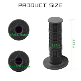 BELOMI Motorcycle Hand Grips, 2PCS 7/8" 22mm 24mm Non-Slip Soft Rubber Handlebars, Comfortable Motorbikes Handle Replacement Protection Accessories, Universal for Dirt Bike, Off Road, ATV(Black)