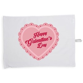 Hippowarehouse Happy galentine's day Tea Towel Eco Printed Dish Cloth Kitchen accessory 50cmx70cm 100% Cotton