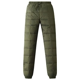 Gihuo Women's Ski Pants Winter Windproof Warm Down Snow Trousers(Army-M)